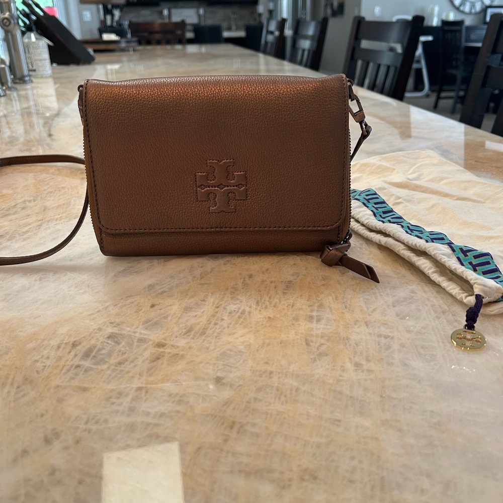 Tory Burch Tan Leather Crossbody Bag